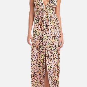 Leopard Print Maxi Dress Swim Cover